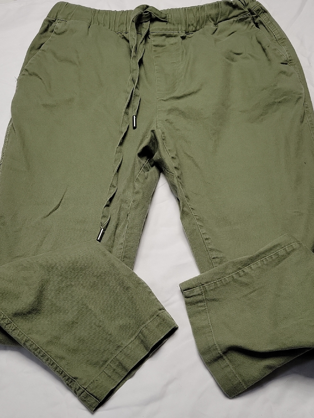 Olive Green Drawstring Pants